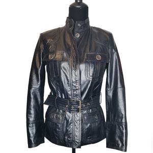 Zara Basic Genuine Leather Jacket